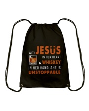 WHISKEY - She is unstoppable Drawstring Bag thumbnail