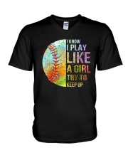 I Know I Play Soft Like A Girl V-Neck T-Shirt thumbnail