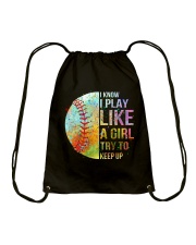 I Know I Play Soft Like A Girl Drawstring Bag thumbnail