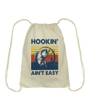 Fishing Hookin' Ain't Easy Drawstring Bag tile