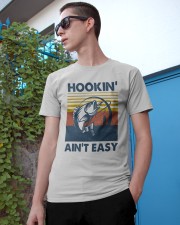Fishing Hookin' Ain't Easy Classic T-Shirt apparel-classic-tshirt-lifestyle-17