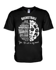Basketball In My Head V-Neck T-Shirt thumbnail