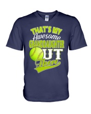 That's my awesome granddaughter out there V-Neck T-Shirt thumbnail