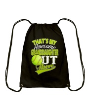 That's my awesome granddaughter out there Drawstring Bag thumbnail