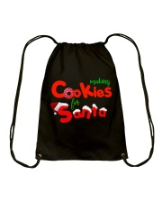 Baker- Making cookies for santa Drawstring Bag thumbnail