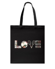 Tennis Love Flower Tote Bag thumbnail