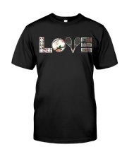 Tennis Love Flower Classic T-Shirt thumbnail