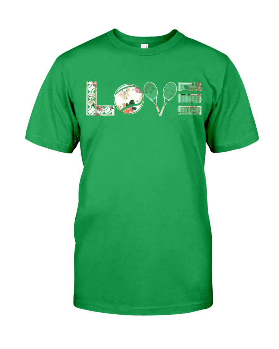 Tennis Love Flower Classic T-Shirt