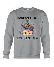 Baseball Life Live Love Play Crewneck Sweatshirt thumbnail