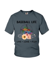Baseball Life Live Love Play Youth T-Shirt thumbnail