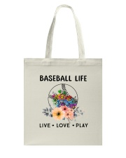 Baseball Life Live Love Play Tote Bag thumbnail