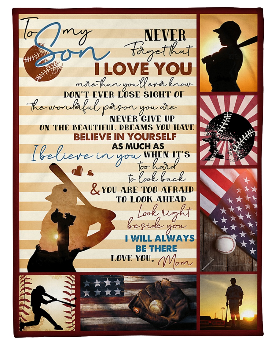 Baseball Funny I Love You Son Graphic Design Small Fleece Blanket - 30" x 40"