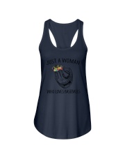 A Woman Loves Baseballs Ladies Flowy Tank thumbnail