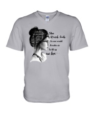 She Read Books V-Neck T-Shirt thumbnail