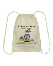 Day Without Books Drawstring Bag thumbnail