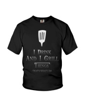 Cooking- I drink and i grill Youth T-Shirt thumbnail