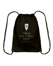 Cooking- I drink and i grill Drawstring Bag thumbnail