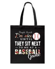 People Think I Am A Baseball Tote Bag thumbnail
