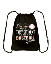 People Think I Am A Baseball Drawstring Bag thumbnail