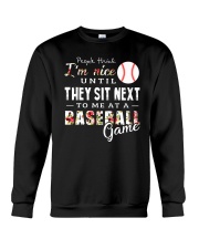 People Think I Am A Baseball Crewneck Sweatshirt thumbnail