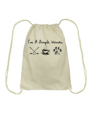 Hockey Coffee and Dogs Drawstring Bag thumbnail