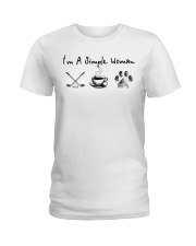 Hockey Coffee and Dogs Ladies T-Shirt thumbnail