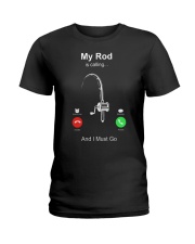 Fishing My Rod Is Calling Ladies T-Shirt tile