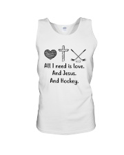 All I Need Is Love And Hockey Unisex Tank thumbnail