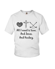 All I Need Is Love And Hockey Youth T-Shirt thumbnail
