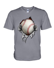 baseball inside me V-Neck T-Shirt thumbnail