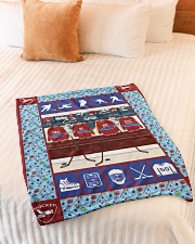 Hockey Funny This Is My Happy Place Graphic Design Small Fleece Blanket - 30" x 40" aos-coral-fleece-blanket-30x40-lifestyle-front-01