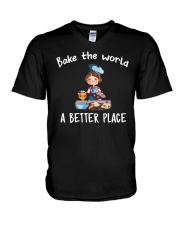 Bake The World A Better Place V-Neck T-Shirt thumbnail