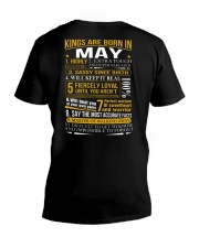 King are born in May V-Neck T-Shirt tile