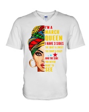 March Girl V-Neck T-Shirt tile