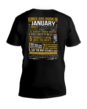King are born in January V-Neck T-Shirt tile
