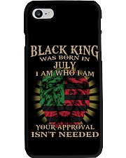 Black King born in July Phone Case tile