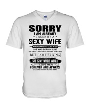 To My Husband V-Neck T-Shirt tile