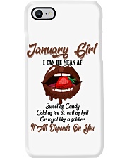January Girl Phone Case tile