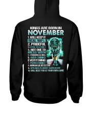 Kings Are Born In November Hooded Sweatshirt back