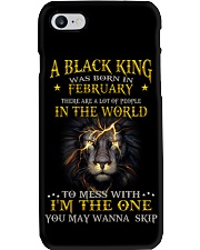 Black King born in February Phone Case tile