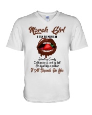 March Girl V-Neck T-Shirt tile