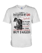 September Girl V-Neck T-Shirt tile