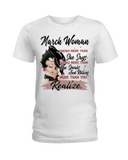 March Woman Ladies T-Shirt tile