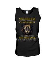 November Man Unisex Tank tile