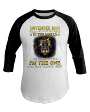 November Man Baseball Tee tile