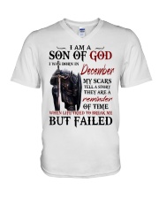 December Man V-Neck T-Shirt tile