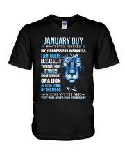 January Man V-Neck T-Shirt tile