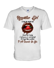 November Girl V-Neck T-Shirt tile