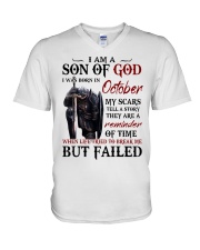 October Man V-Neck T-Shirt tile