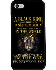 Black King born in September Phone Case tile